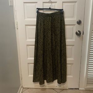 Drawstring maxi skirt